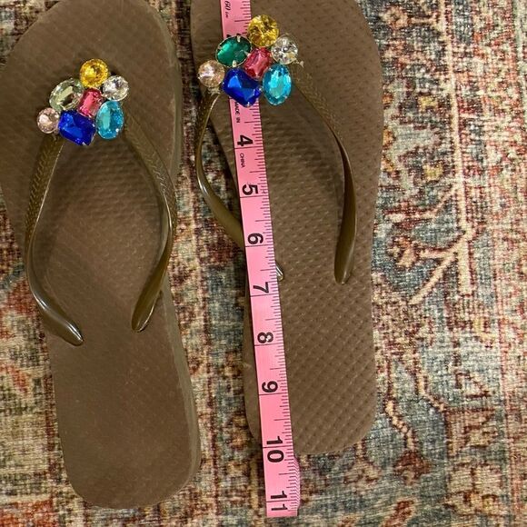 Rue 21 jewel embellished flip flops - Picture 4 of 8